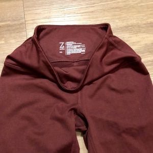 Zella wine red leggings, size XS